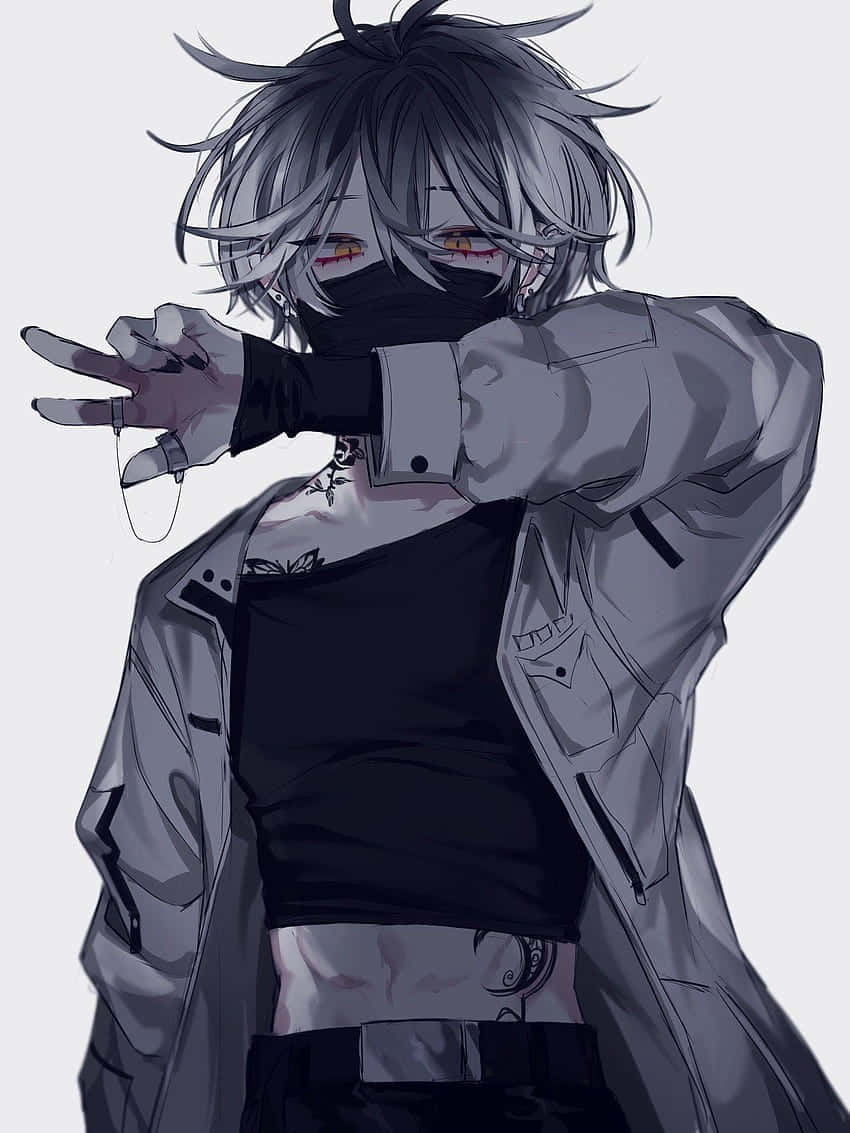 Mysterious_ Anime_ Boy_with_ Mask.jpg Wallpaper