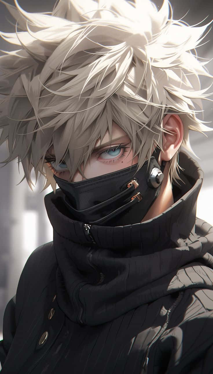 Mysterious_ Anime_ Boy_with_ Silver_ Hair_and_ Mask.jpg Wallpaper