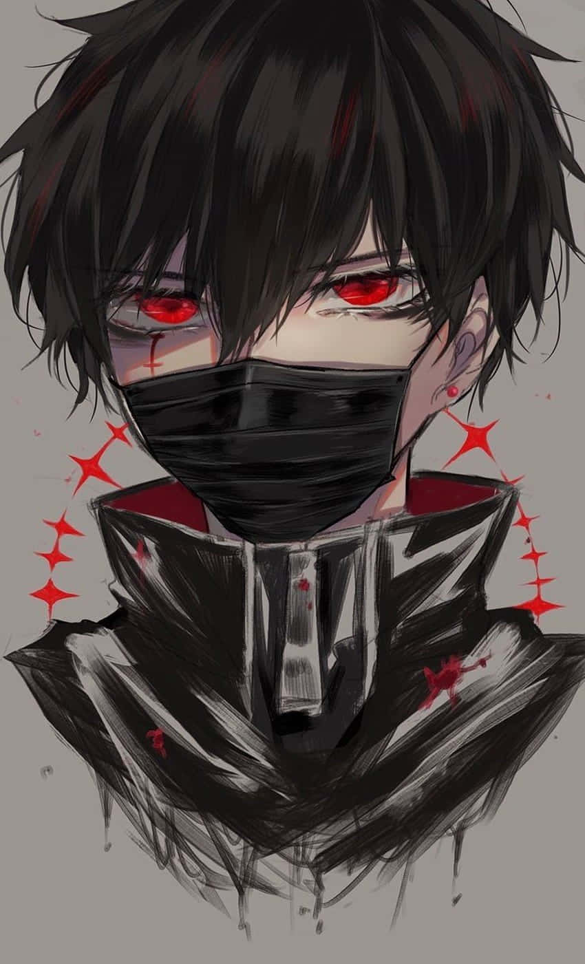 Mysterious Anime Boywith Red Eyes Wallpaper