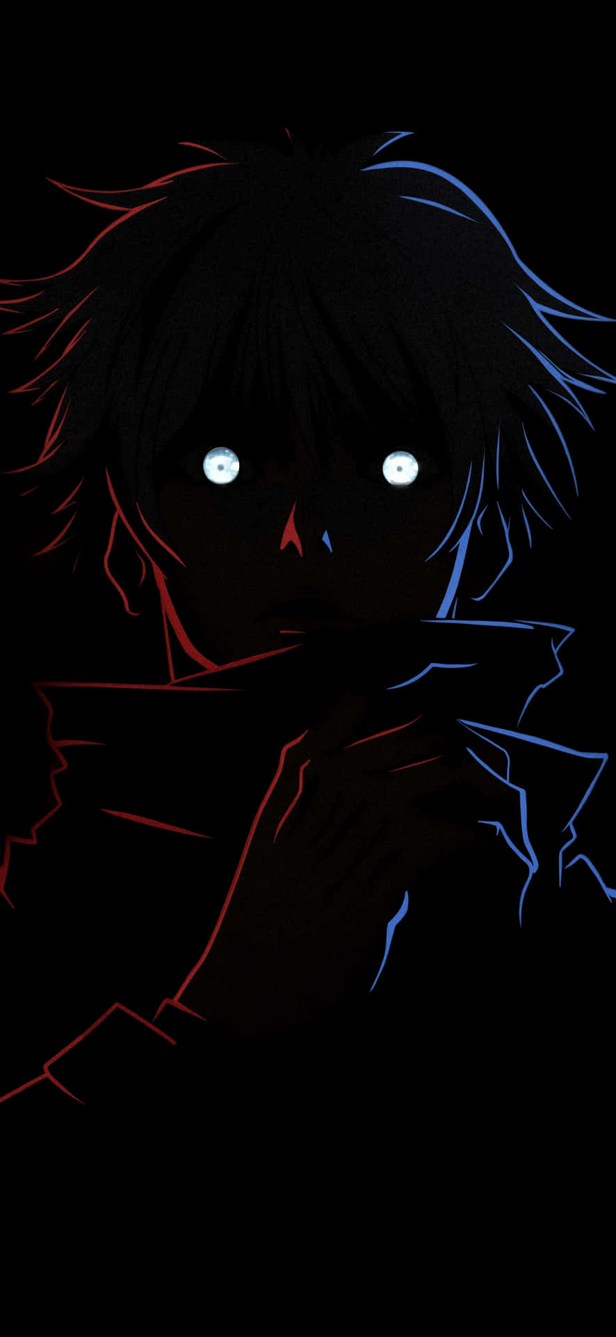 Mysterious Anime Character Glowing Eyes Wallpaper