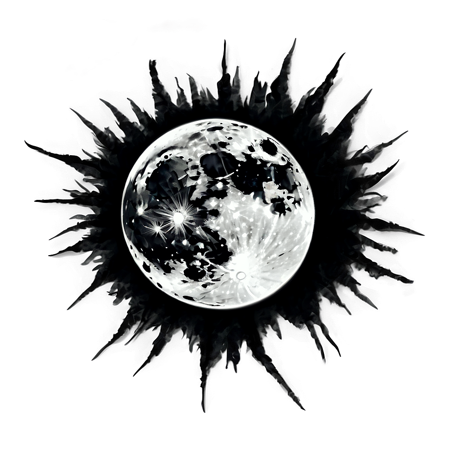 Mysterious Black Moon Png 06252024 PNG