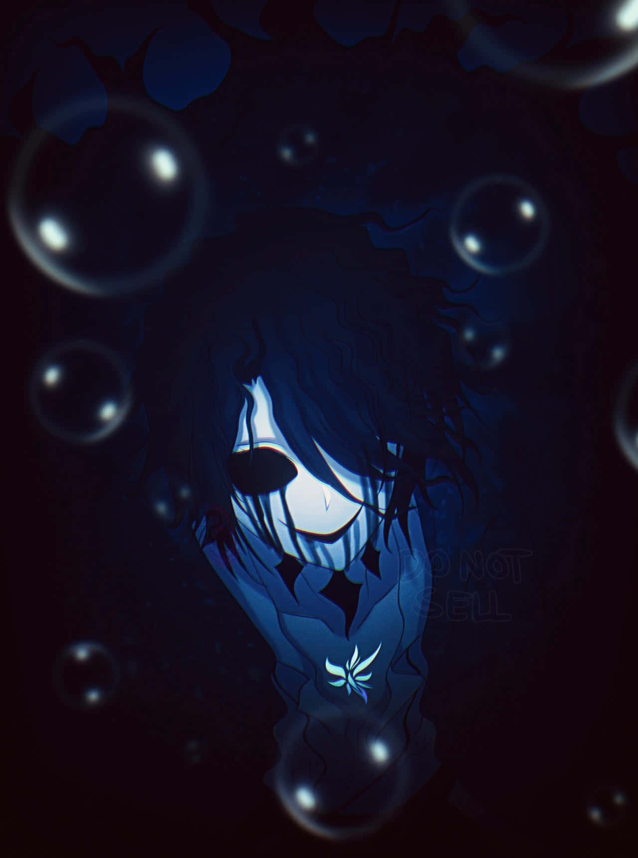 Mysterious_ Blue_ Figure_ Underwater Wallpaper