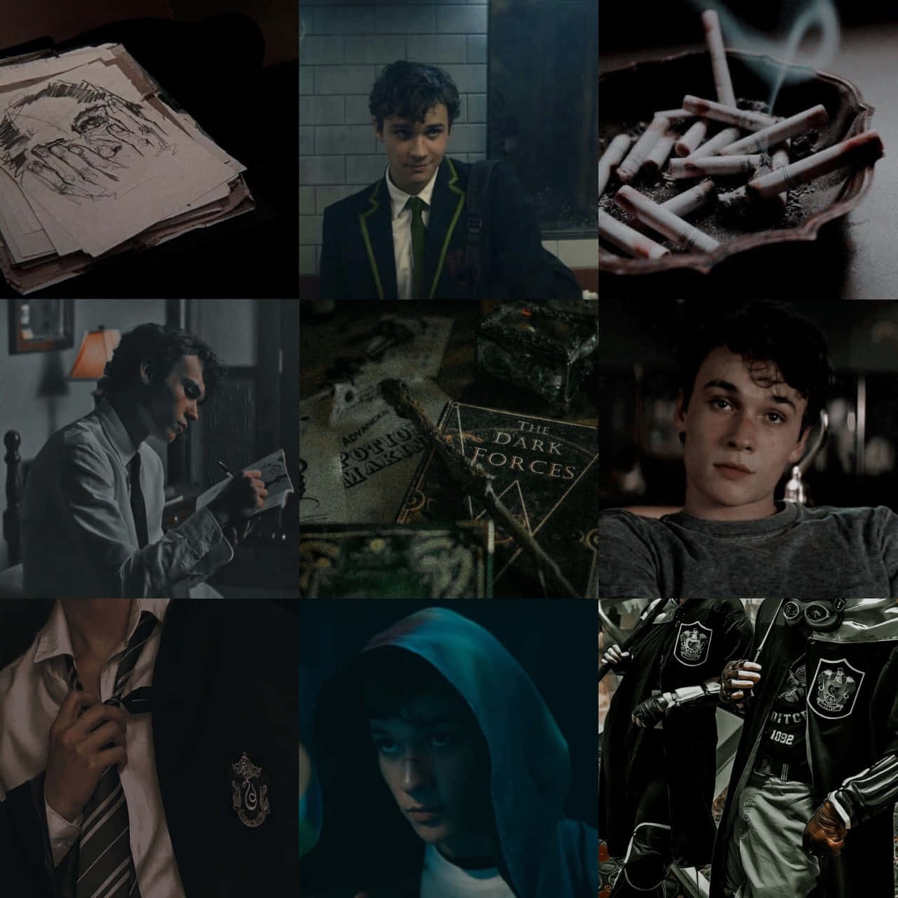 Mysterious_ Collage_of_ Youth_and_ Darkness Wallpaper