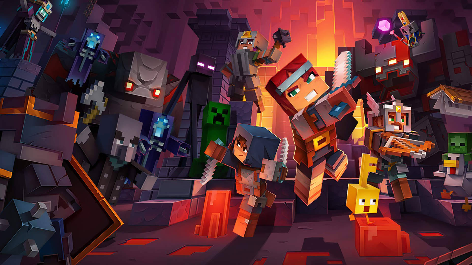 Mysterious Enderman Lurking In The World Of Minecraft Wallpaper