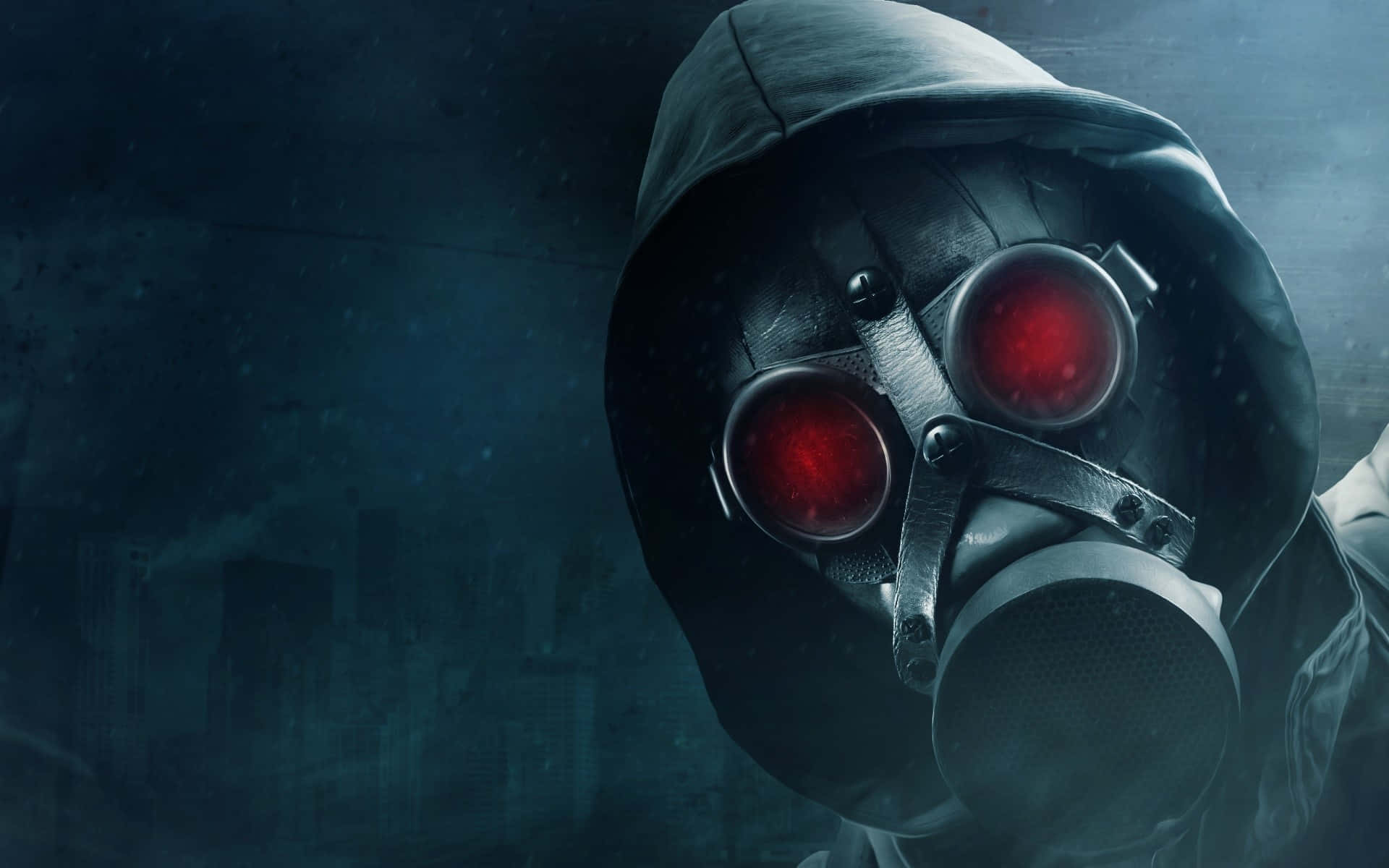 Mysterious_ Figure_in_ Gas_ Mask Wallpaper