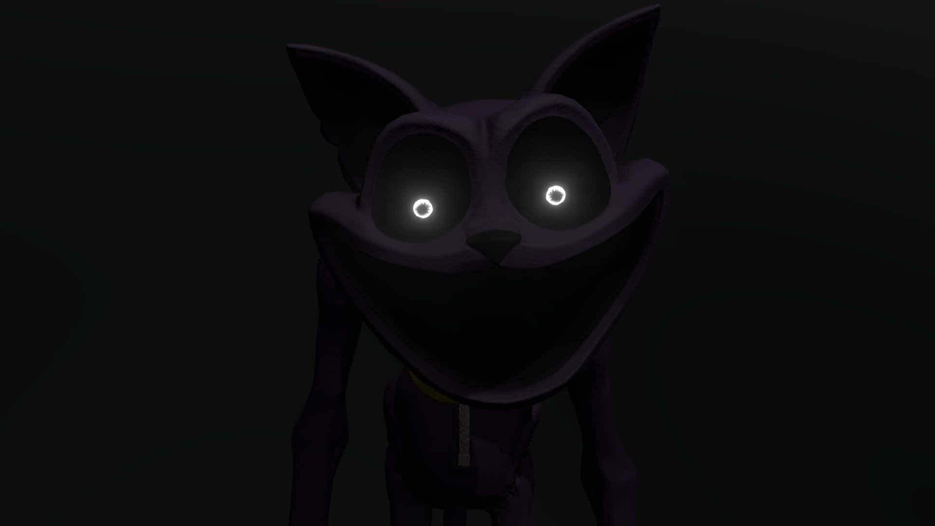 Mysterious Glowing Eyed Cat Wallpaper