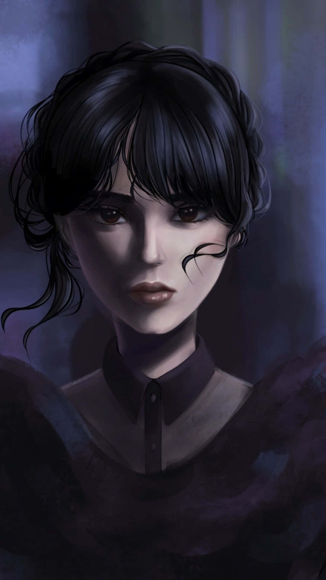 Mysterious_ Gothic_ Girl_ Portrait Wallpaper