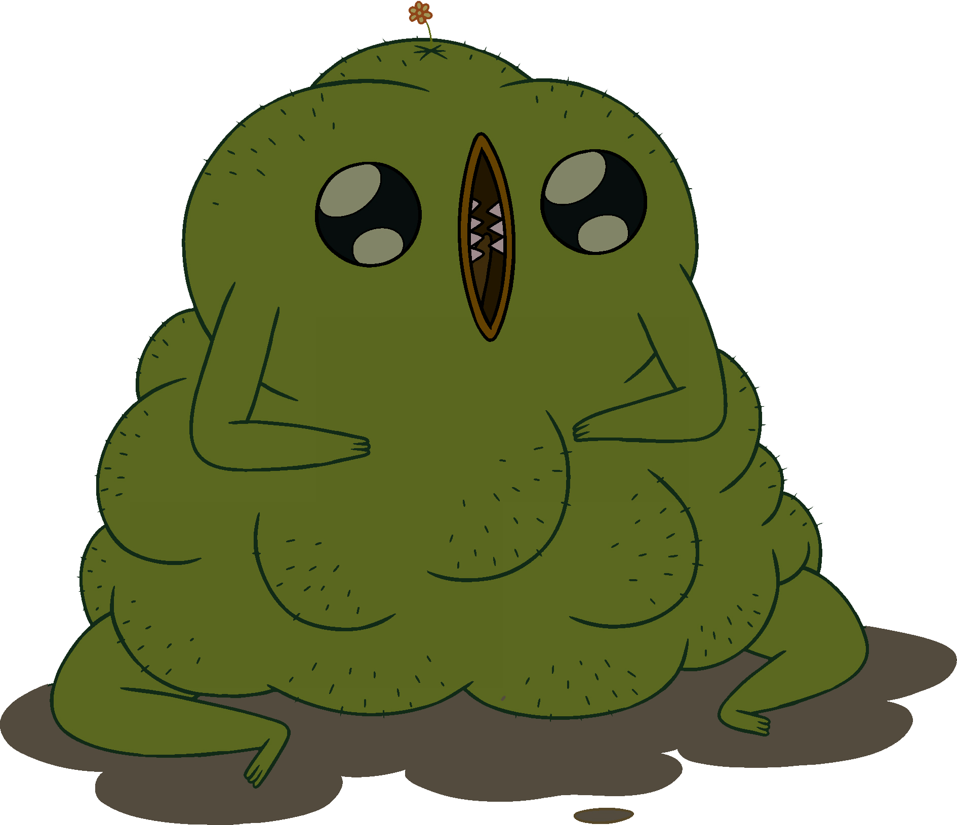Mysterious_ Green_ Creature_ Adventure PNG