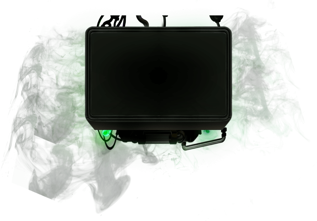 Mysterious Green Smoke Briefcase PNG