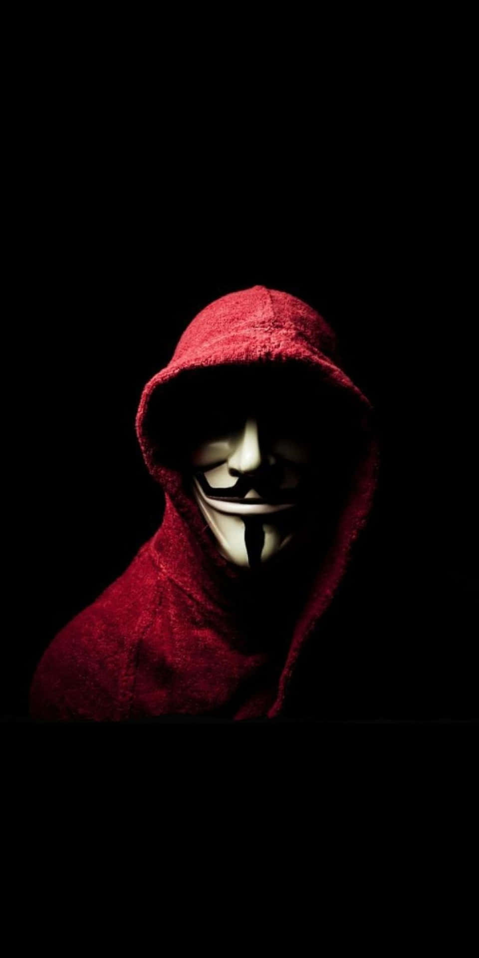 Mysterious_ Hacker_in_ Red_ Hoodie Wallpaper