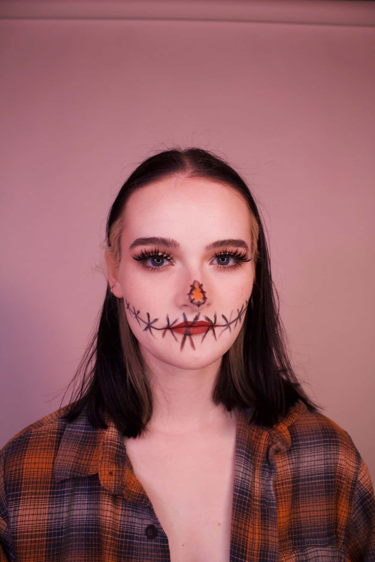 Mysterious Halloween Glam - Artistic Face Paint Wallpaper