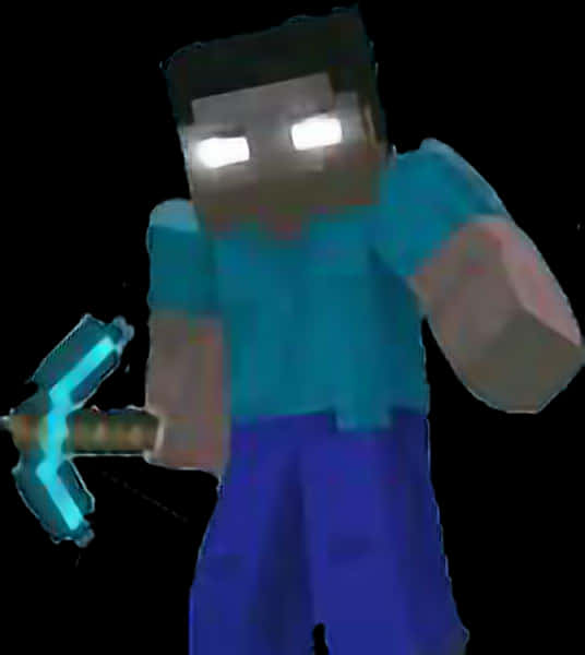 Mysterious Herobrine Figure PNG