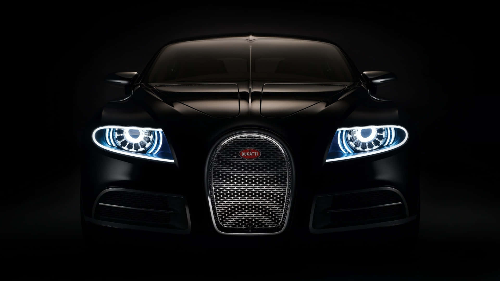 Mysterious Luxury Car Front View Wallpaper