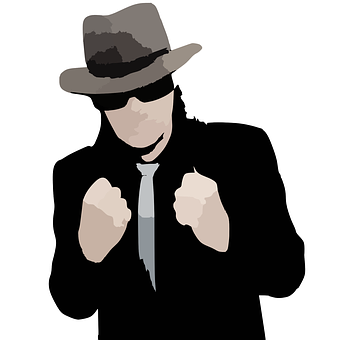 Mysterious Manin Hatand Tie PNG