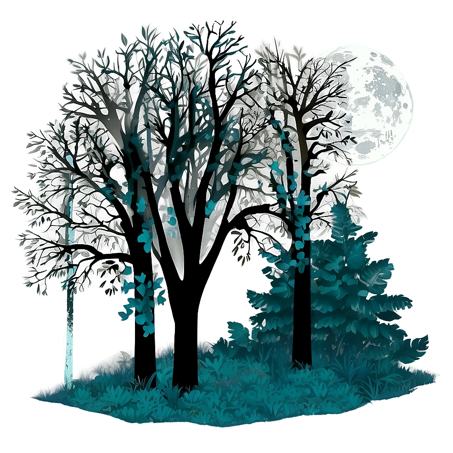 Mysterious Night Woods Png Yew29 PNG