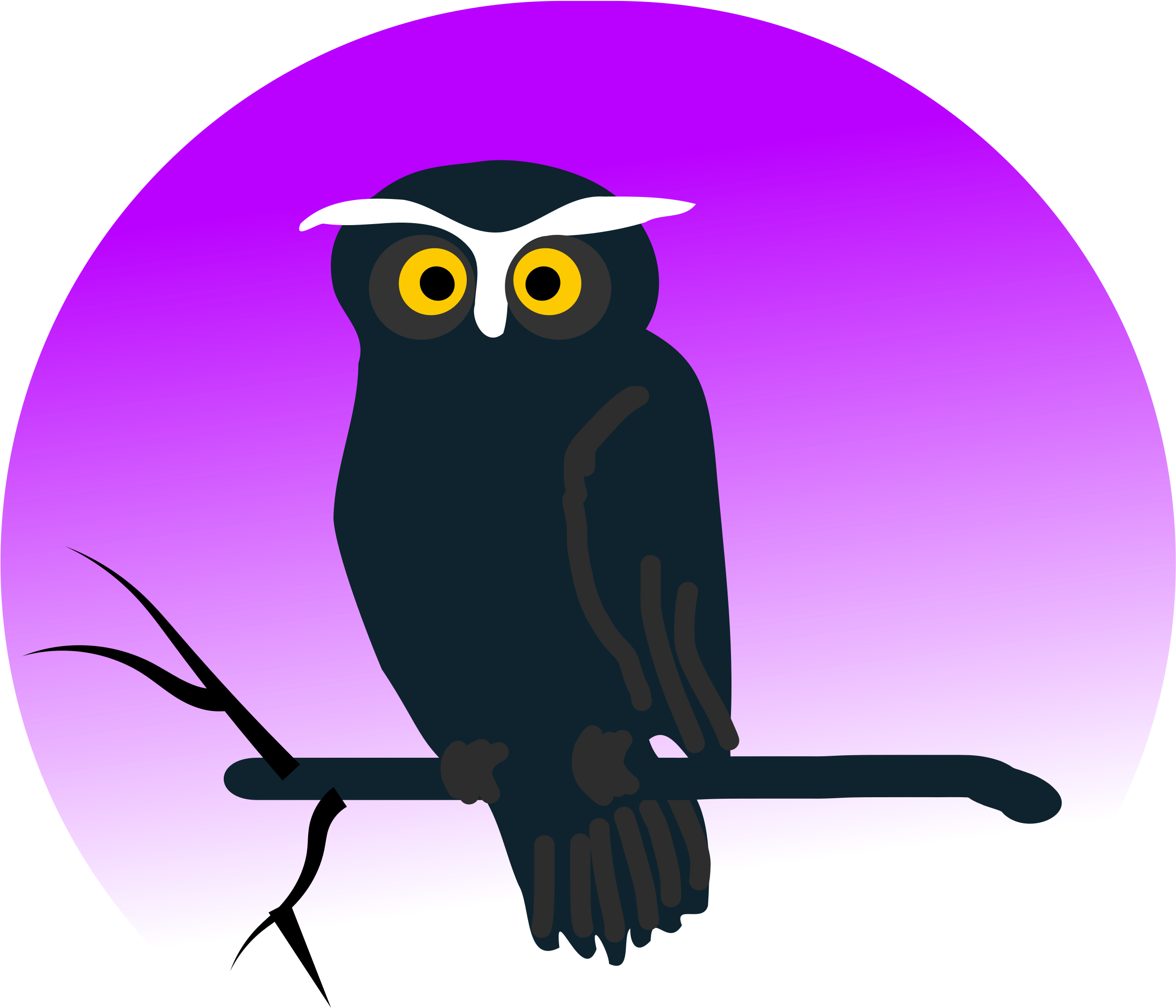 Mysterious Owlon Branch Halloween Background PNG