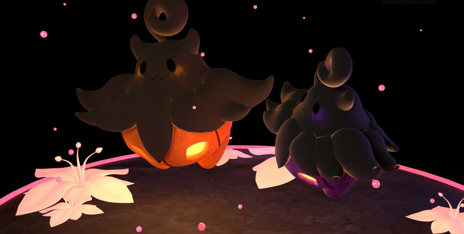 Mysterious Pumpkaboo In The Night Wallpaper