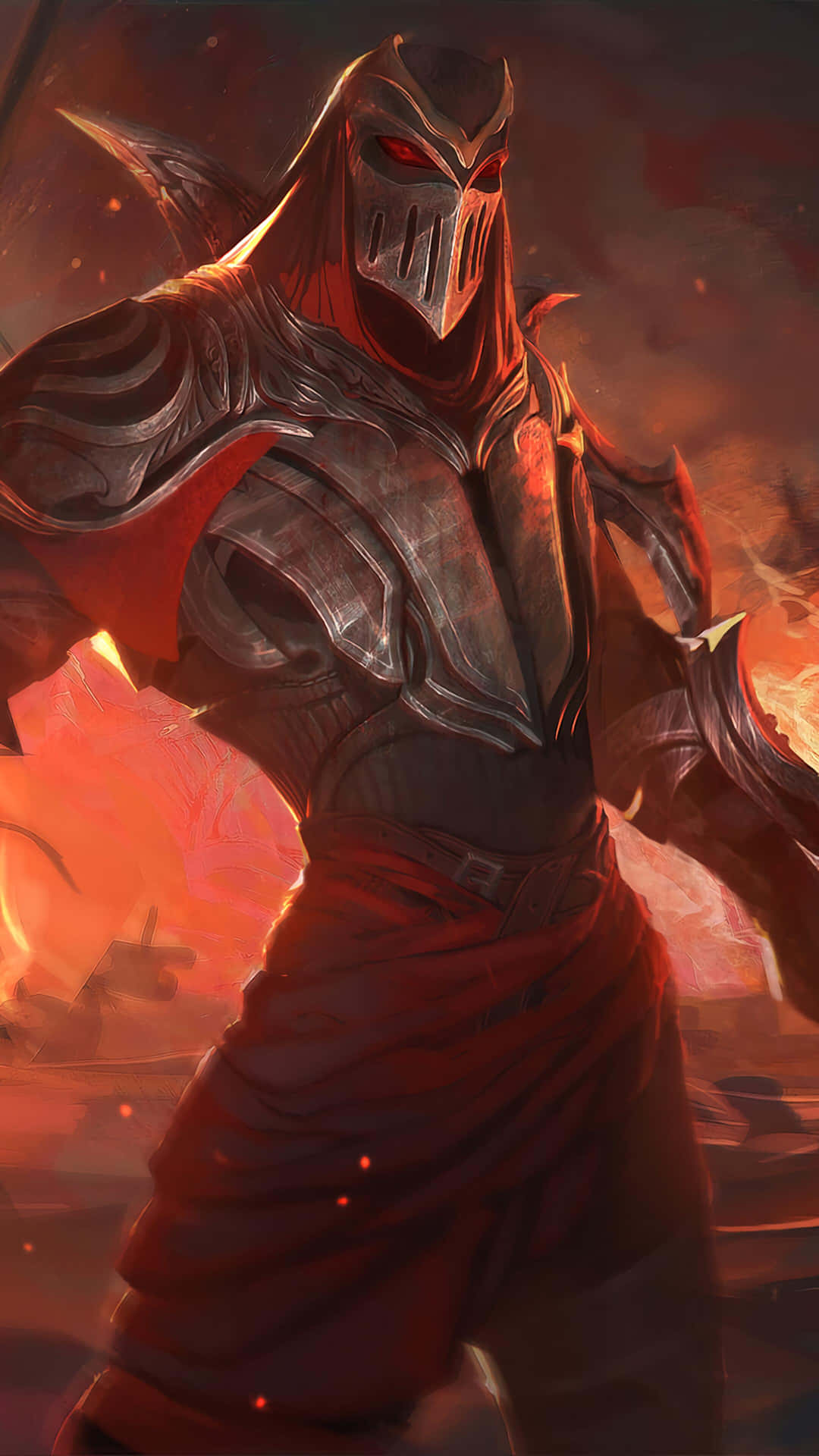 Mysterious_ Red_ Blade_ Warrior Wallpaper