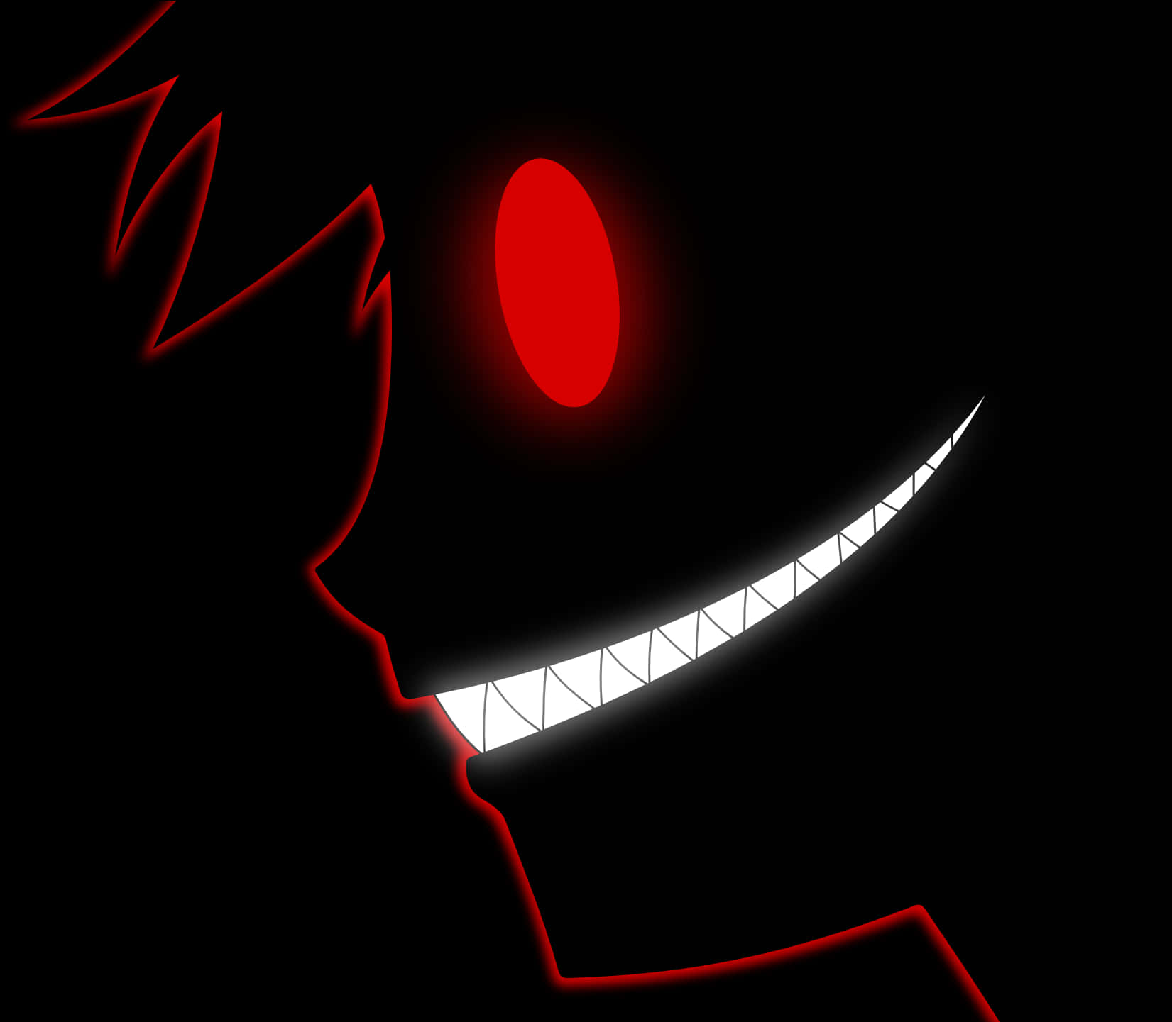 Mysterious Red Eye Silhouette PNG