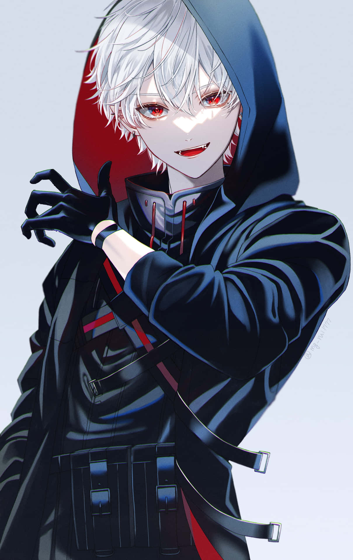 Mysterious_ Red Eyed_ Anime_ Boy Wallpaper