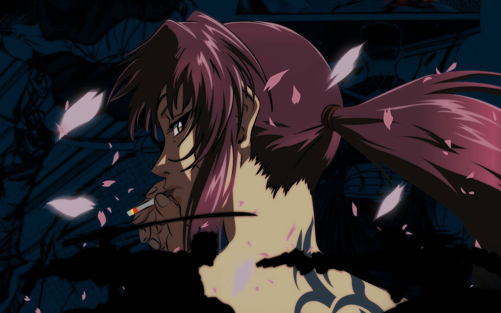 Mysterious Revy Cherry Blossom Wallpaper