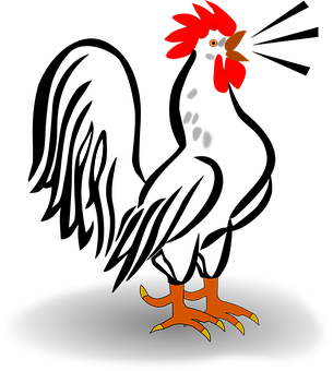 Mysterious_ Rooster_ Illustration PNG