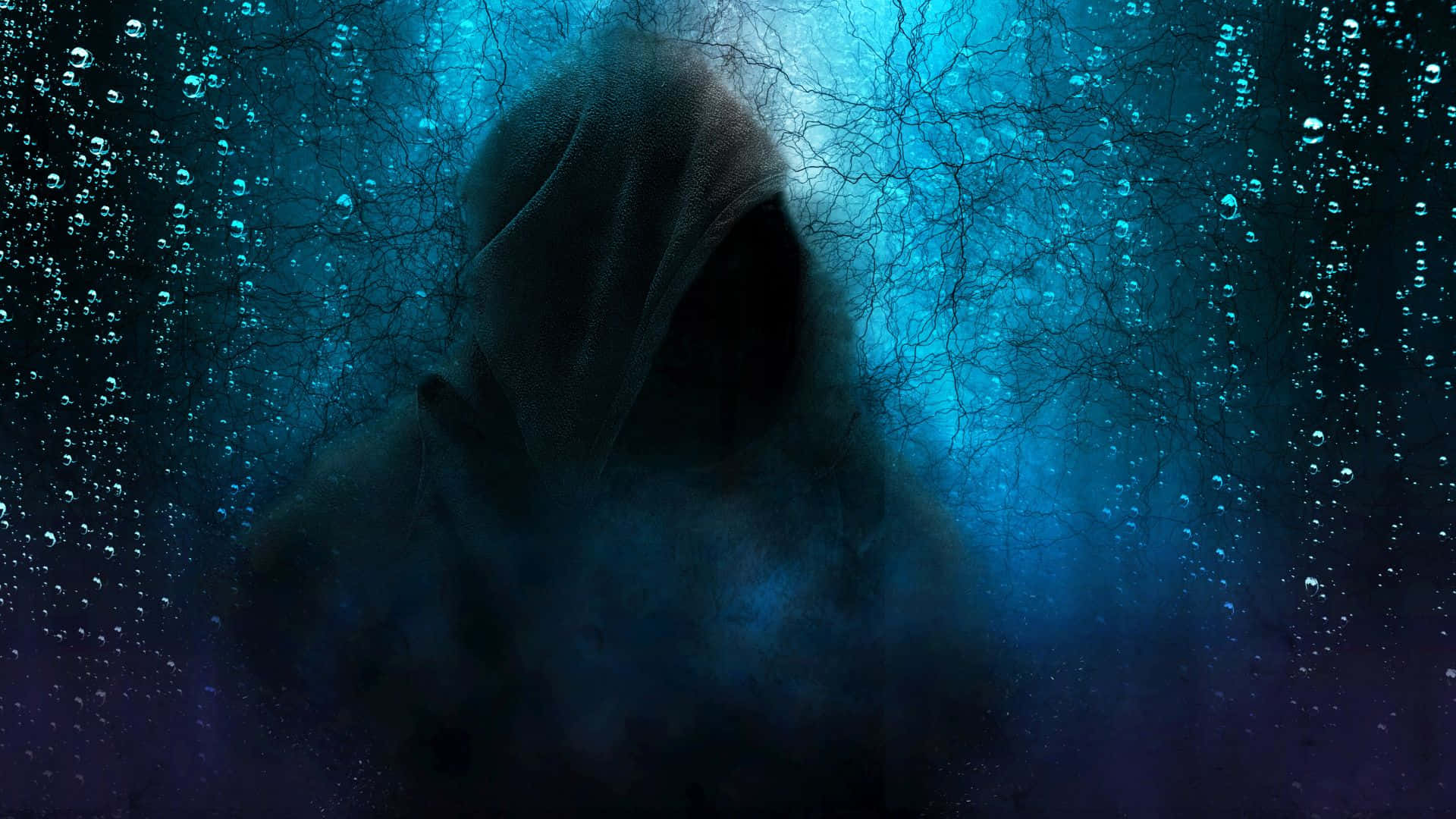 Mysterious_ Shadowed_ Figure_in_ Blue_ Haze Wallpaper