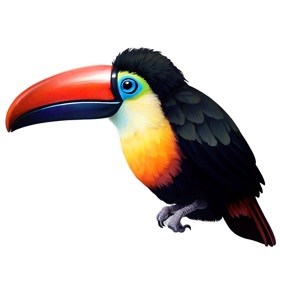 Mysterious Toucan In Shadows Png Huc14 PNG