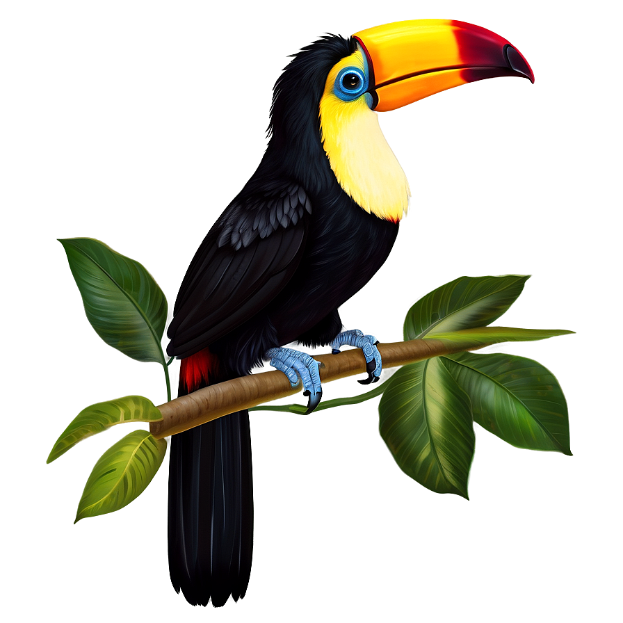 Mysterious Toucan In Shadows Png Qrd PNG