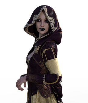 Mysterious Veil Woman Fantasy PNG