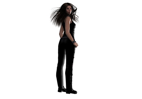 Mysterious_ Woman_in_ Black PNG