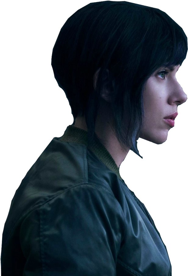 Mysterious Woman Side Profile PNG