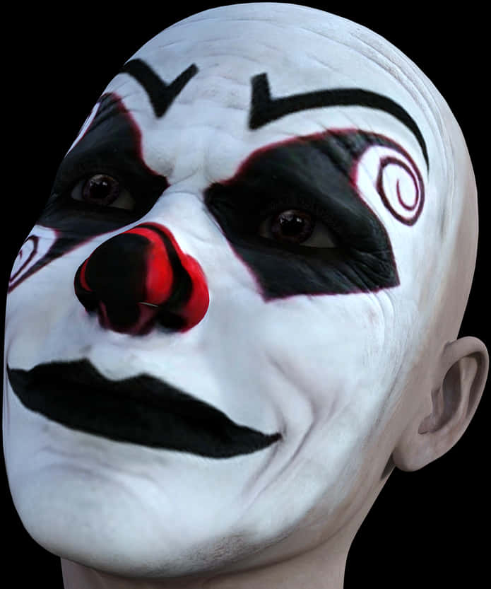 Mysterious_ Clown_ Face_ Paint PNG