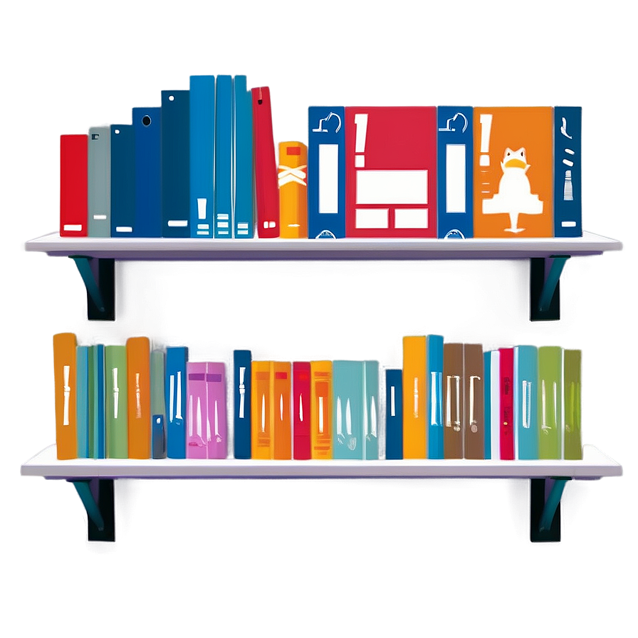 Mystery Books On Shelf Png Juv46 PNG