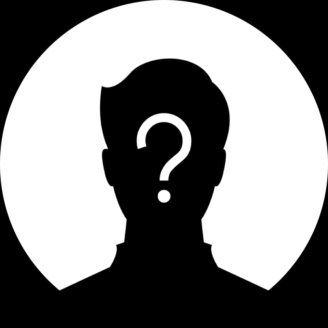 Mystery Person Question Mark Clipart PNG