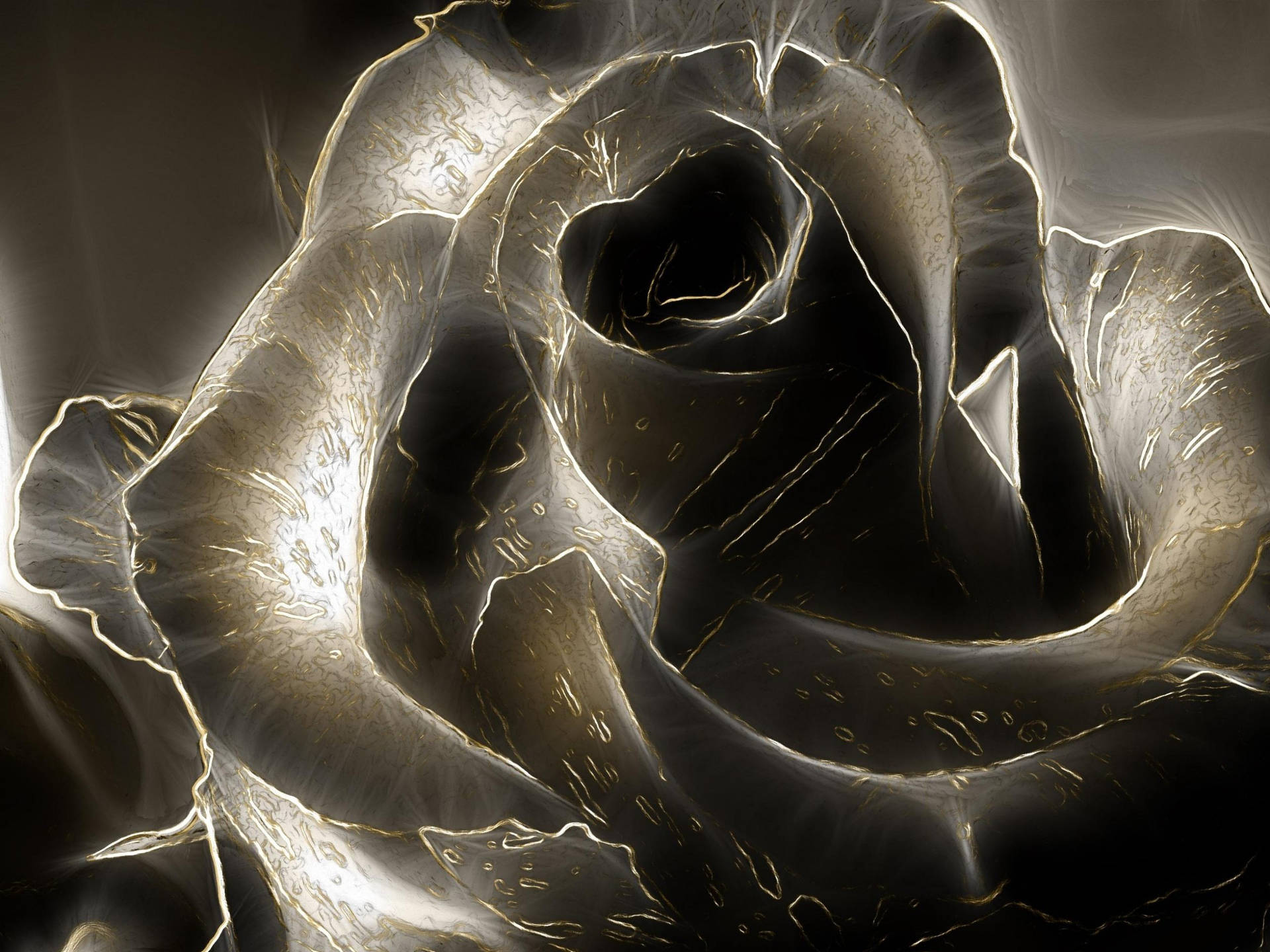 Mystic Black Rose In Full Bloom Wallpaper