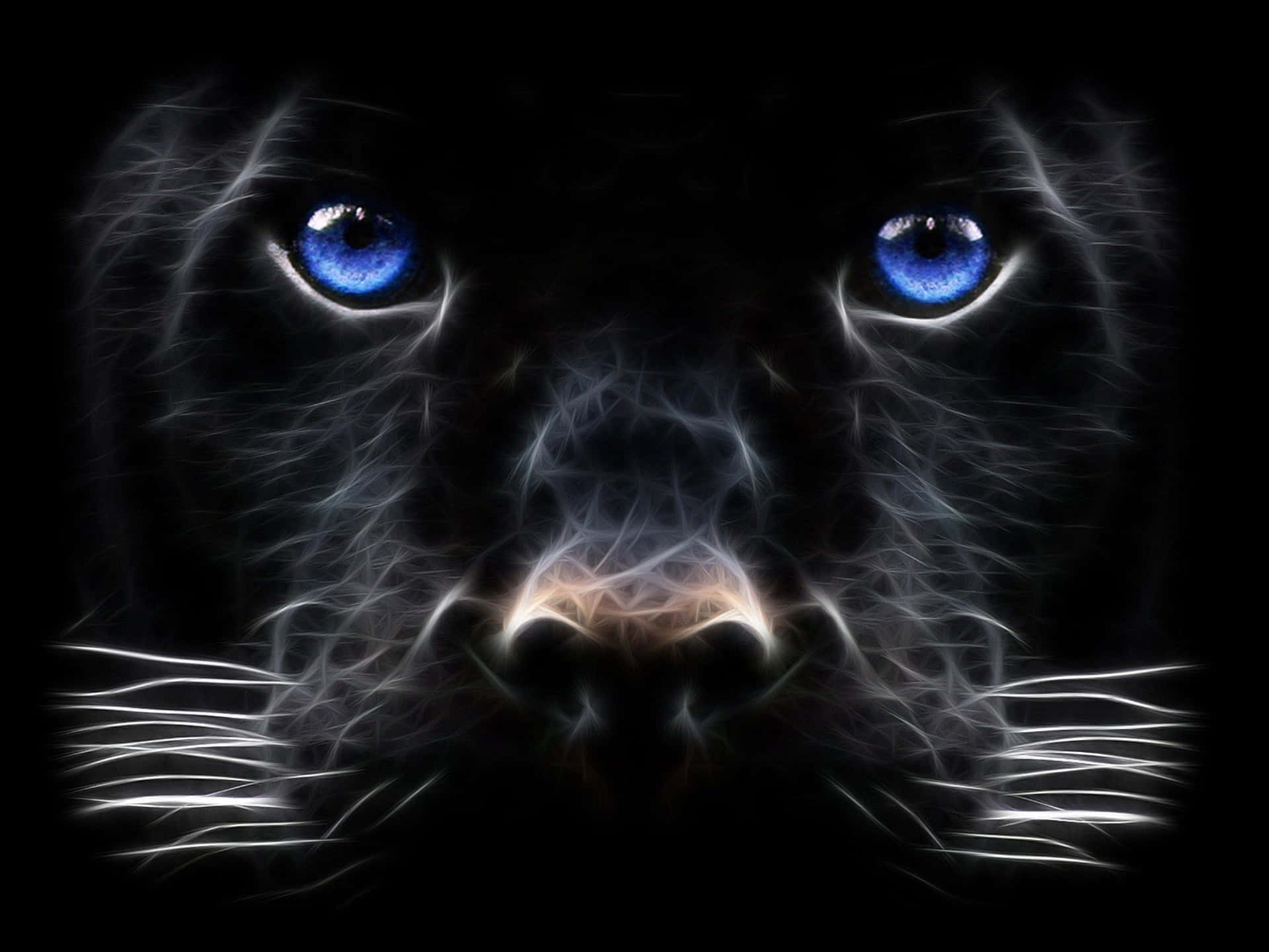 Mystic Blue Eyes Panther Wallpaper