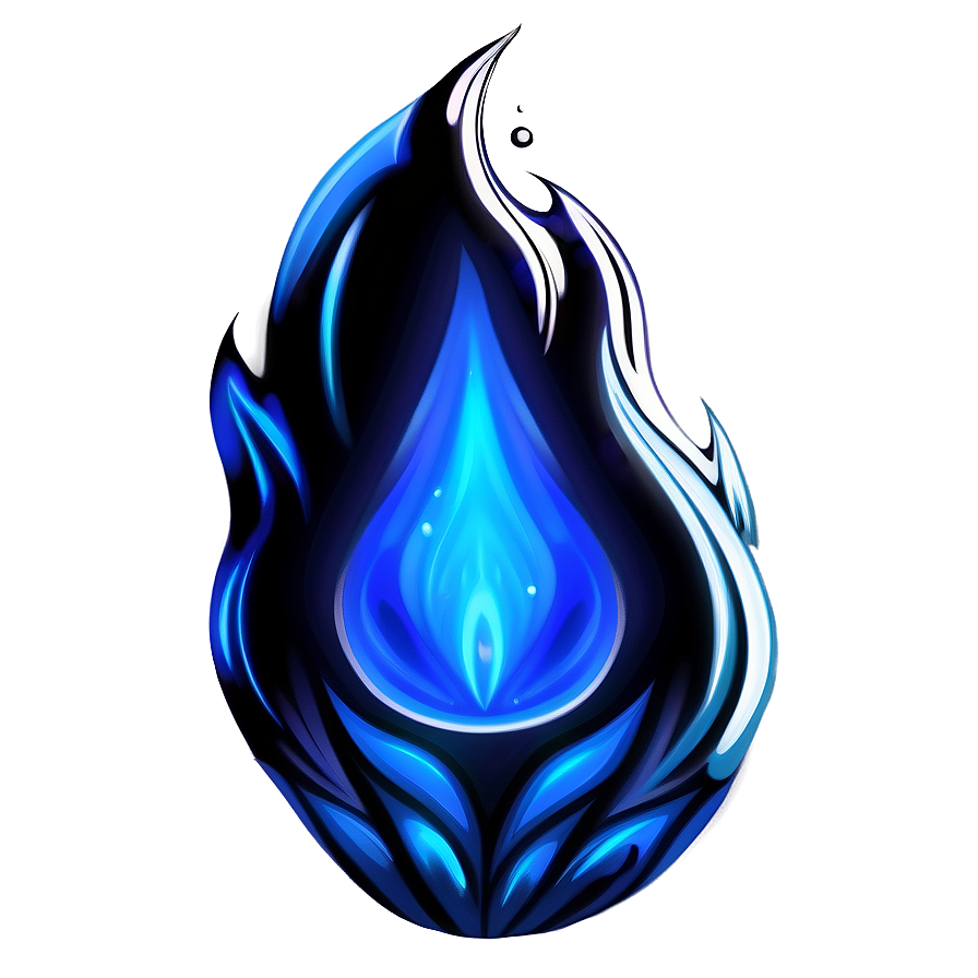 Download Mystic Blue Flame Graphic Png Rav30 | Wallpapers.com