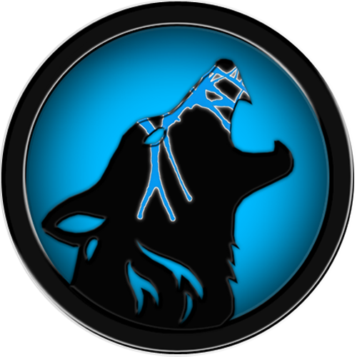 Mystic Blue Wolf Logo PNG