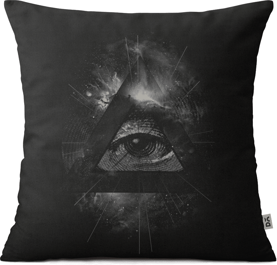 Mystic Eye Black Pillow PNG