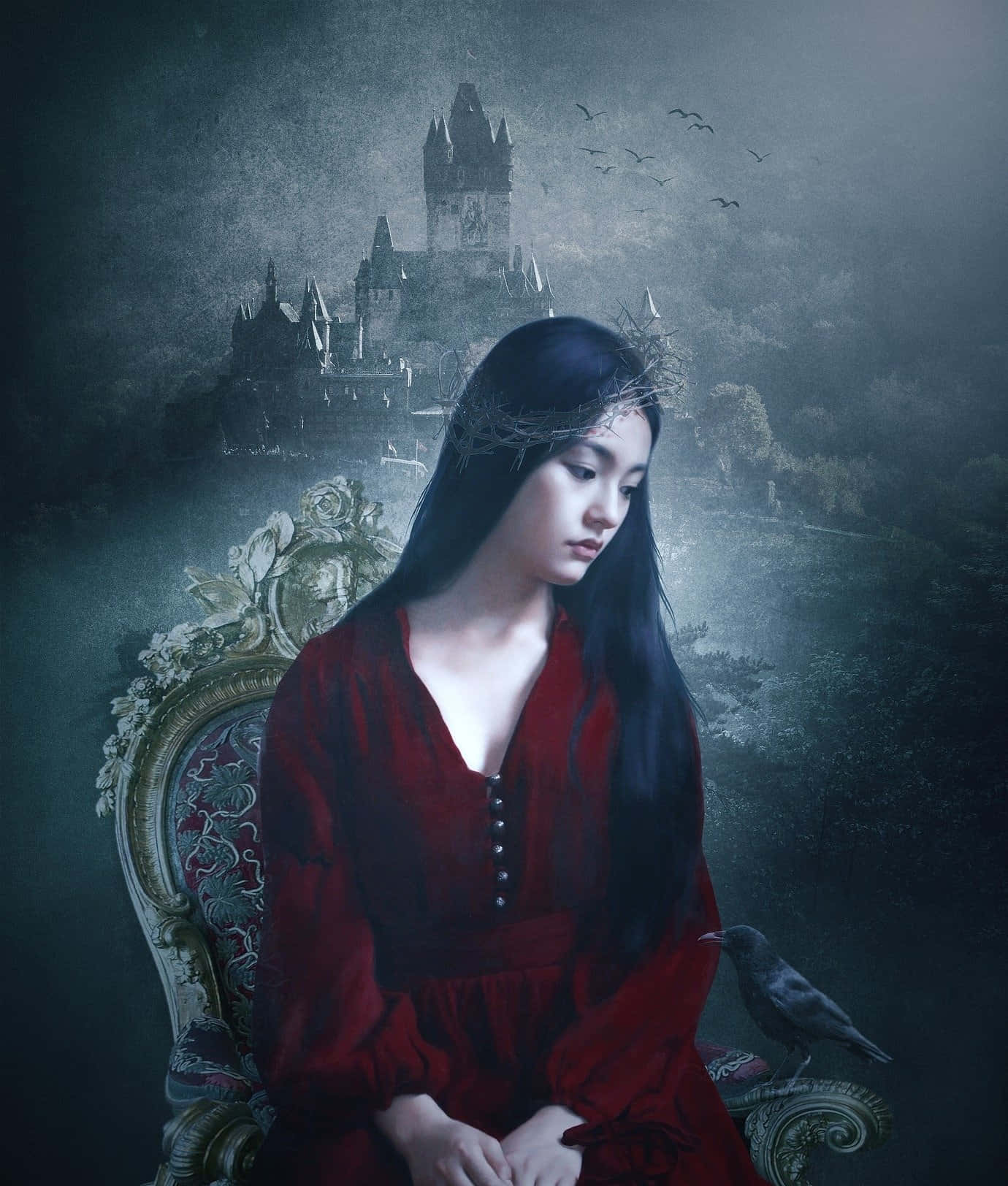 Mystic Gothic Castle At Twilight Wallpaper