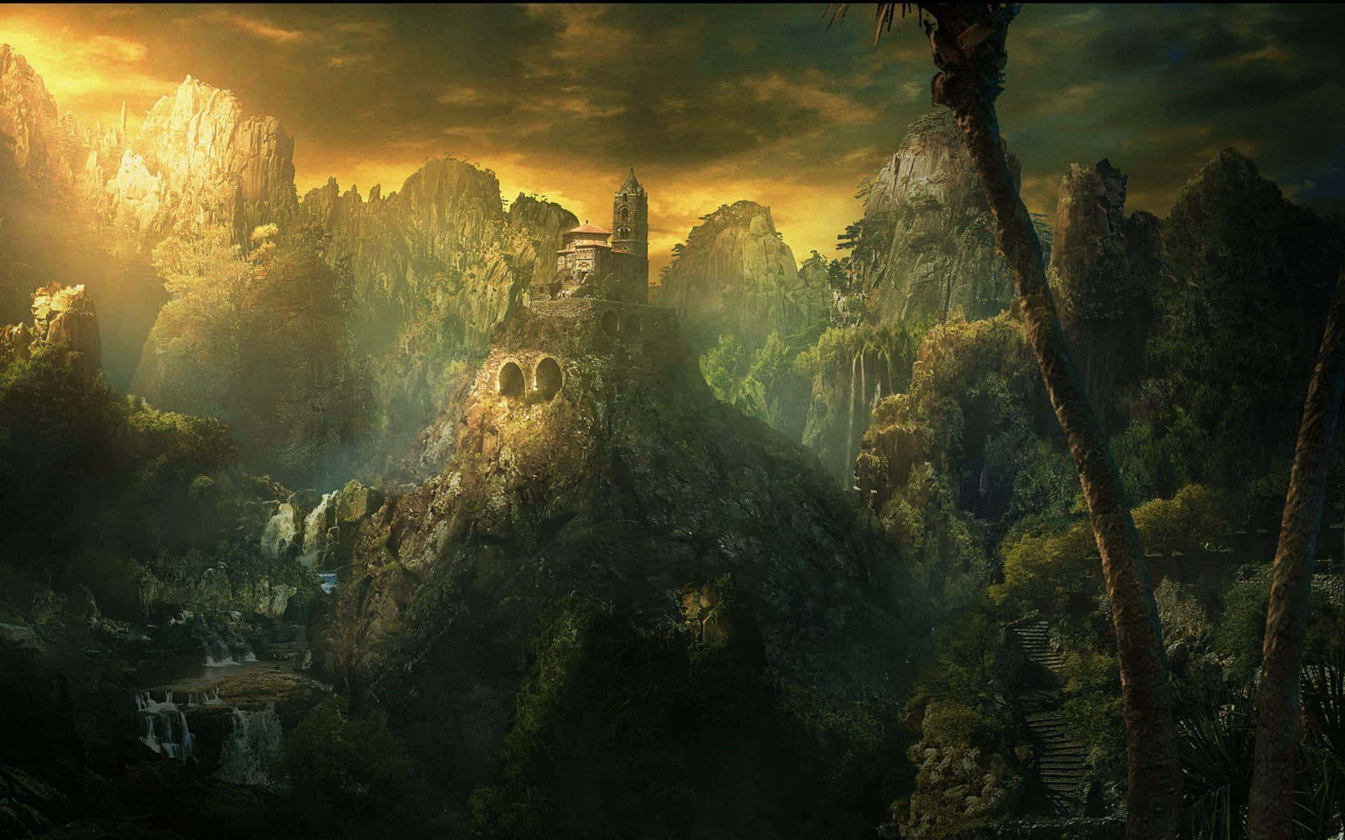 Mystic Mountain Fortress.jpg Wallpaper