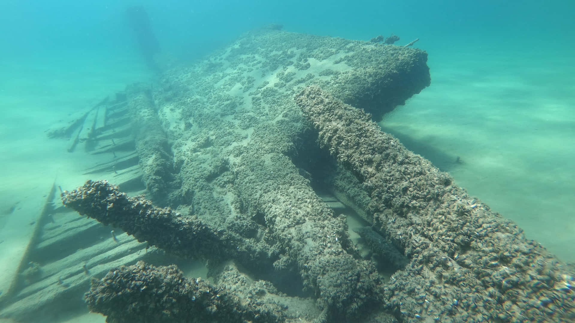 Mystic Remnants Of A Shipwreck Wallpaper