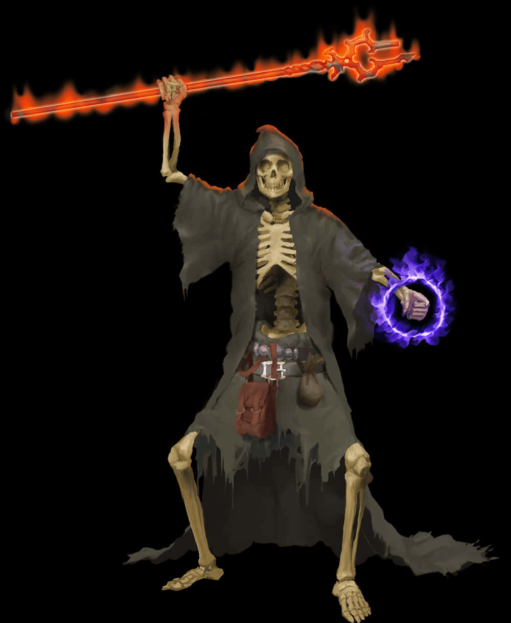 Mystic Skeleton Warrior PNG