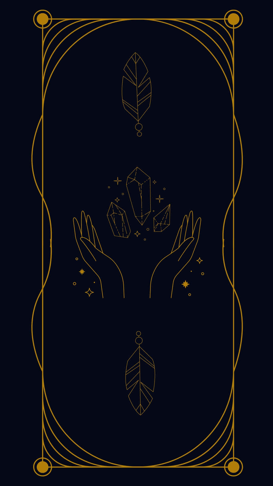 Mystic Tarot Card Design Wallpaper