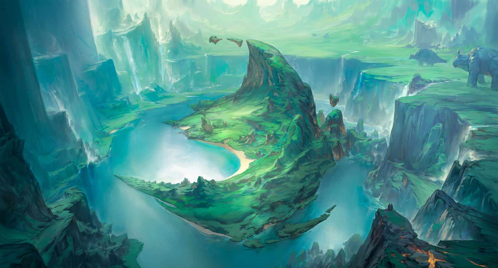 Mystic_ Valley_ Fantasy_ Landscape Wallpaper