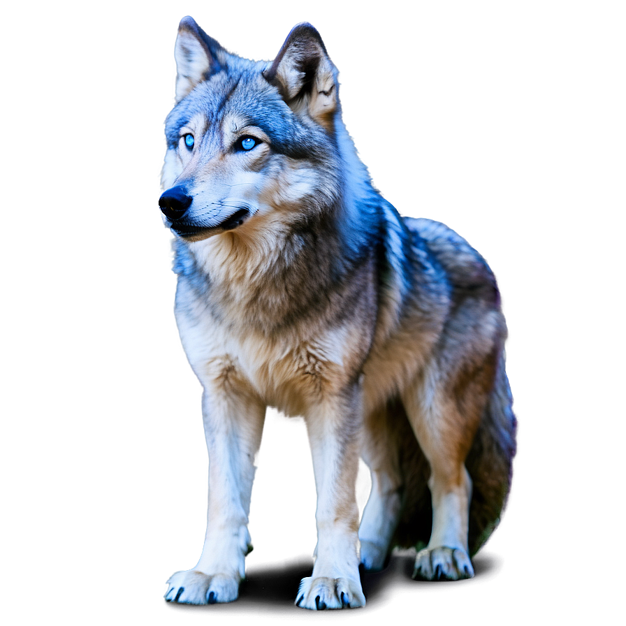 Mystic Wolf With Blue Eyes Png Tat PNG
