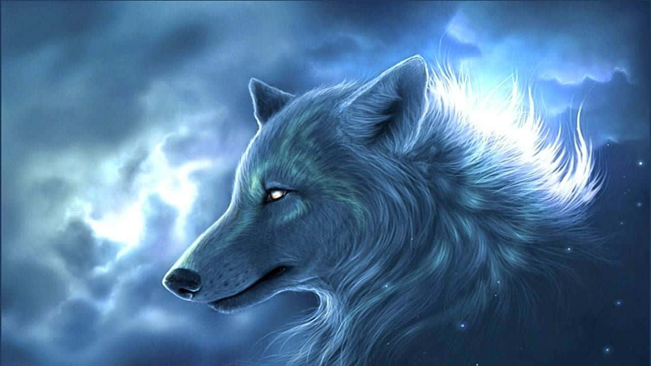 Mystical Alpha Wolf Wallpaper