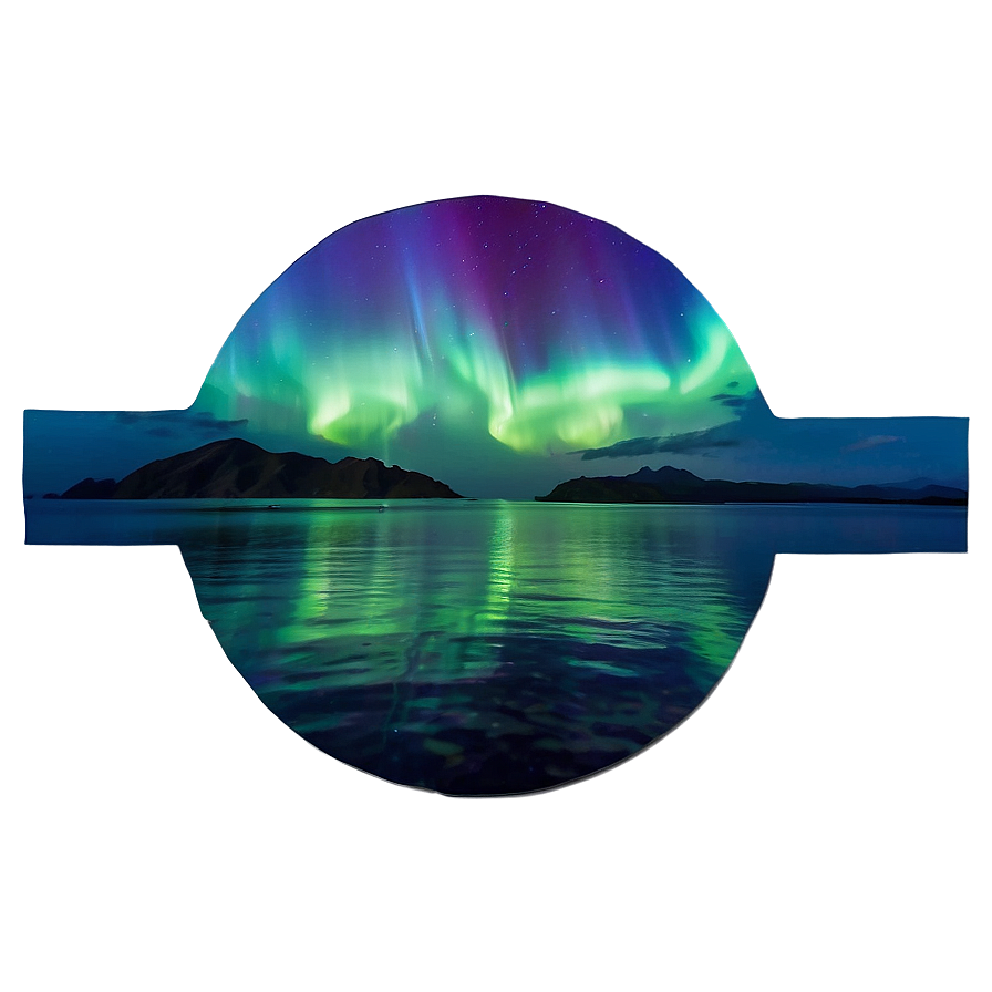 Mystical Aurora Over Ocean Png 06202024 PNG