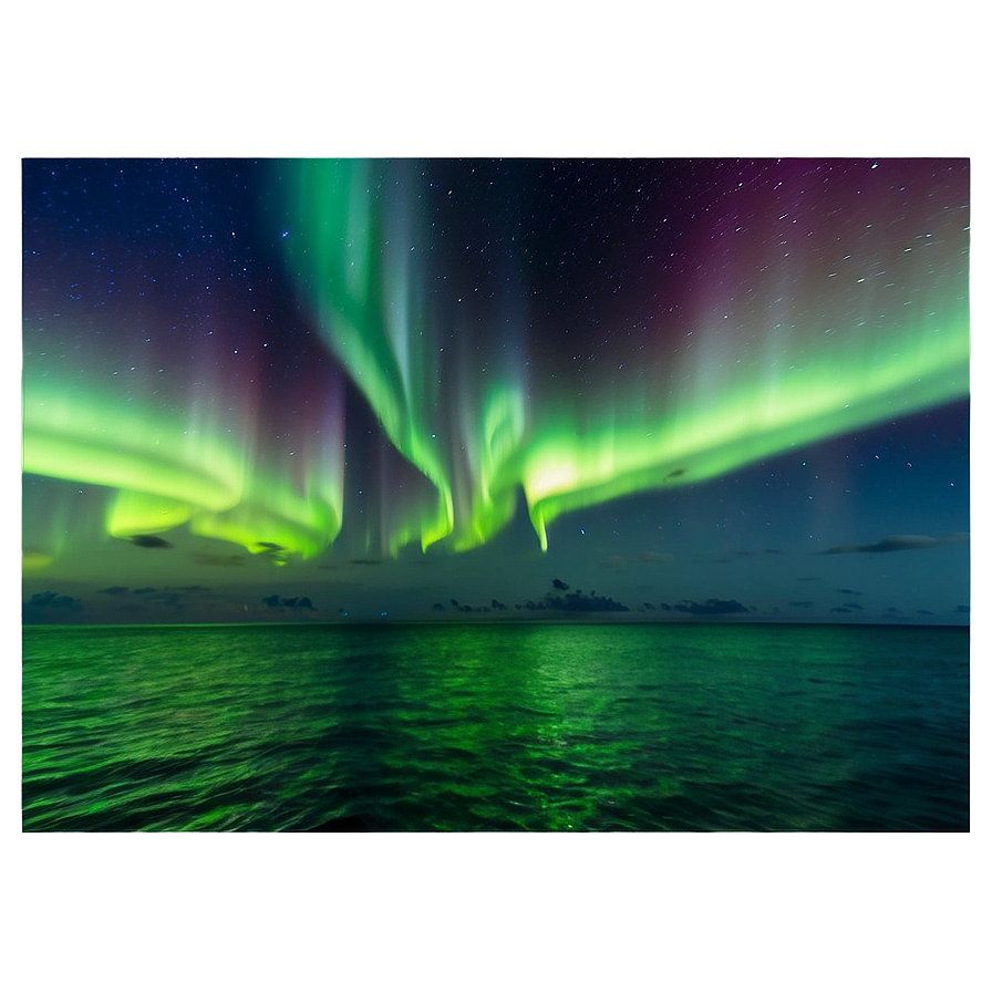 Mystical Aurora Over Ocean Png 15 PNG